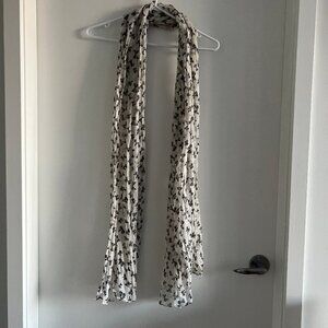 (2for$10) Garage White with Black Bowtie Scarf